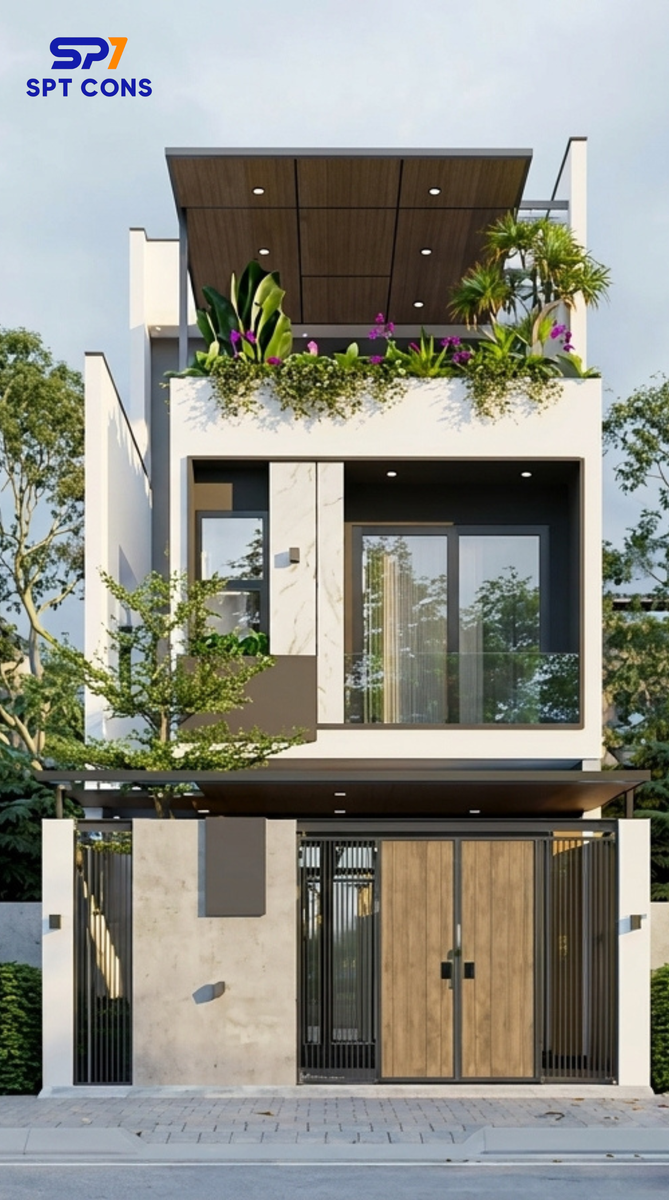 Mẫu nhà phố hiện đại 01